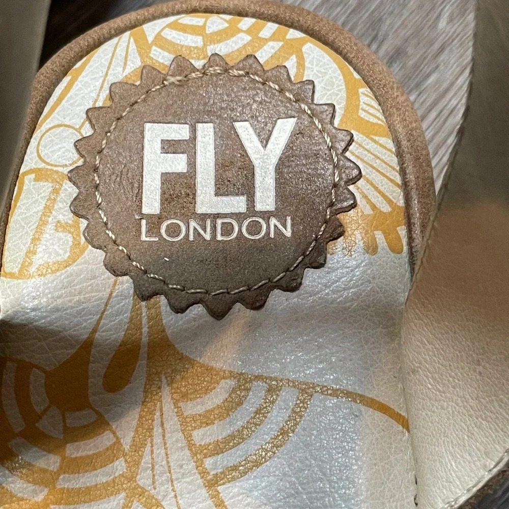 Fly London Yeba 895 Brown Suede Leather  Strappy Wedge Platform Sandals Size 40 - Picture 9 of 13